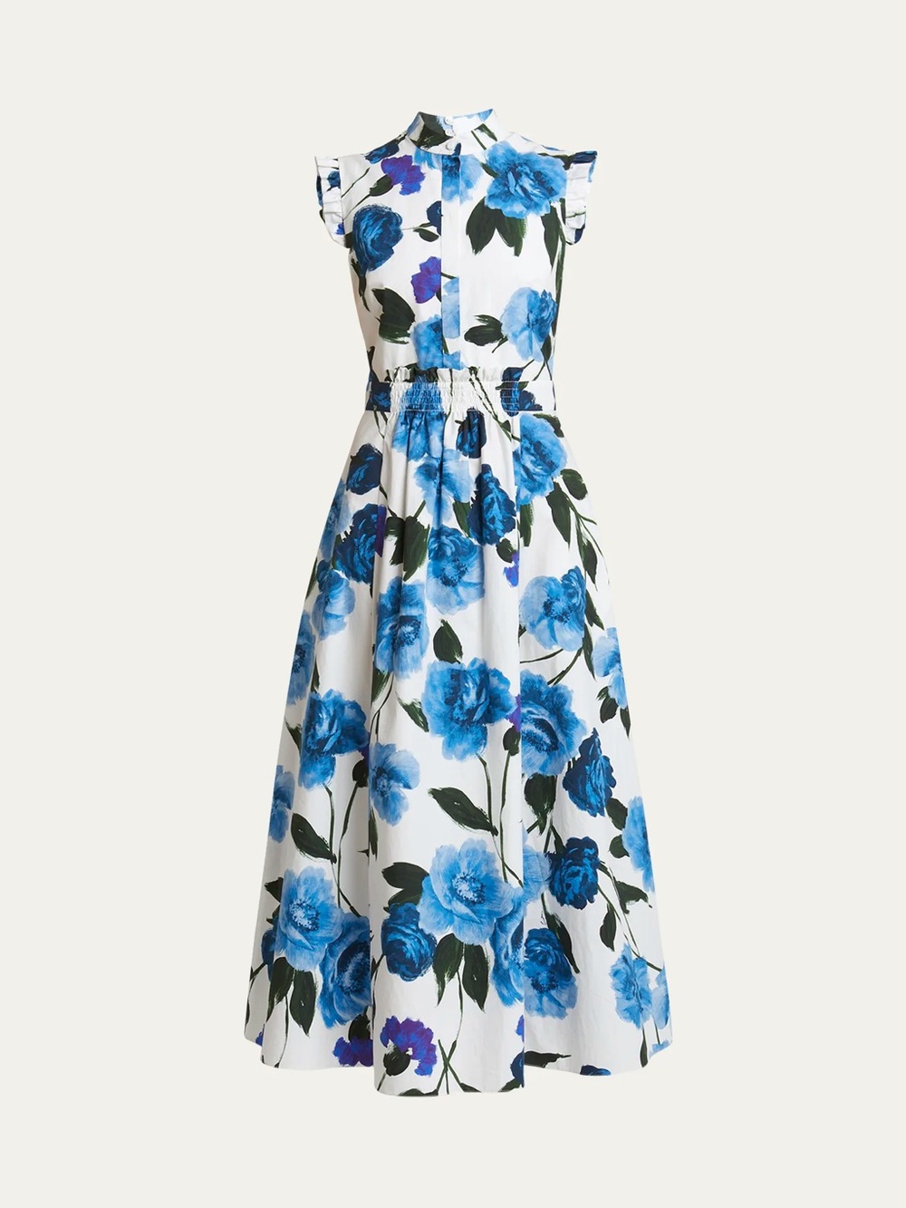 Erdem Floral cotton poplin midi dress NWT